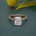 Silhouette Radiant Lab Grown Diamond Engagement Ring - JBR Jeweler