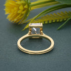 Silhouette Radiant Moissanite Diamond Engagement Ring - JBR Jeweler