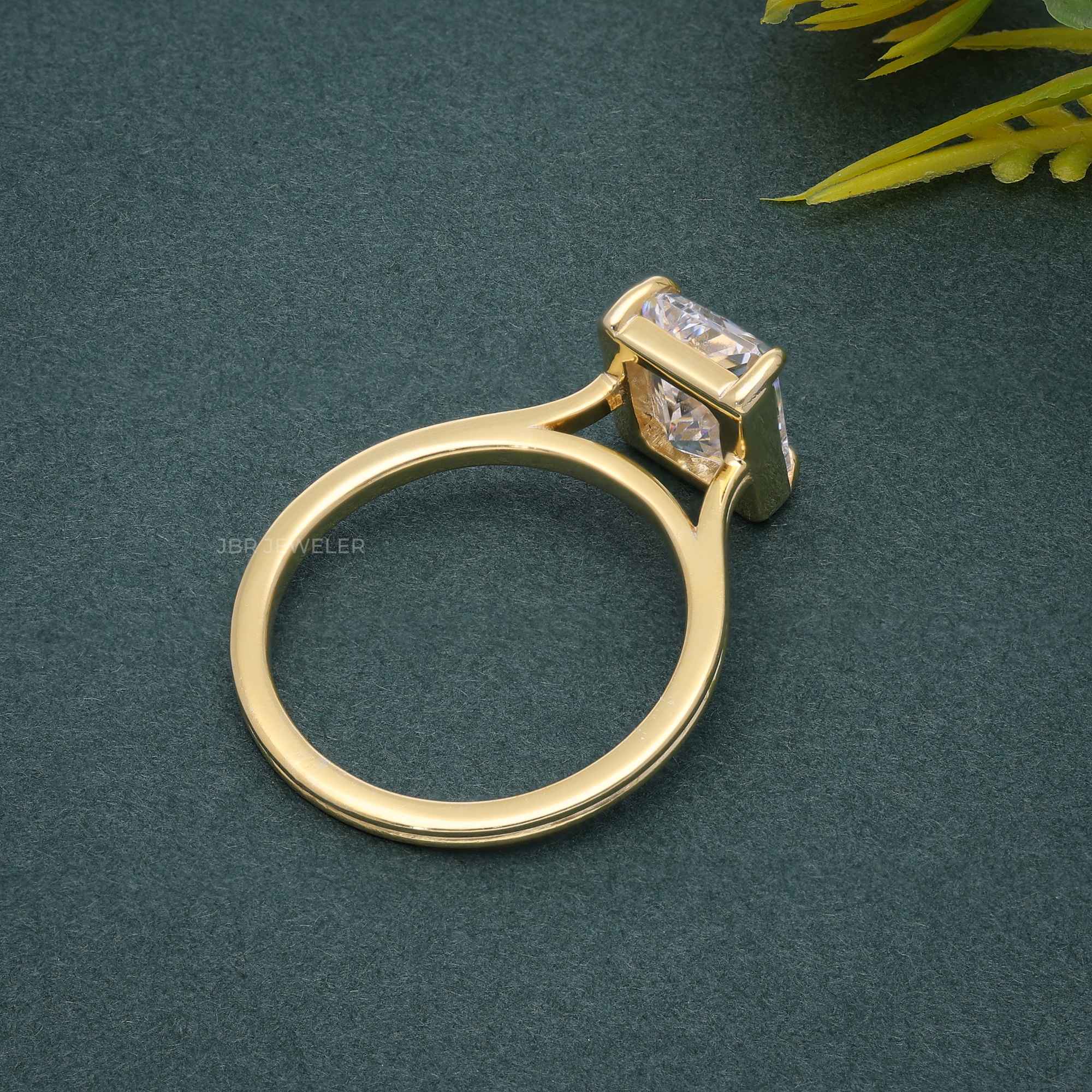 Silhouette Radiant Lab Grown Diamond Engagement Ring - JBR Jeweler