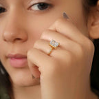 Silhouette Radiant Lab Grown Diamond Engagement Ring - JBR Jeweler
