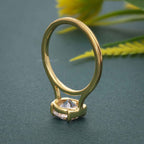 Silhouette Round Moissanite Diamond Engagement Ring - JBR Jeweler