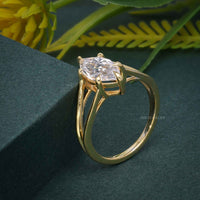 Split Shank Marquise Cut Lab Grown Diamond Solitaire Ring