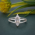 Split Shank Marquise Cut Lab Grown Diamond Solitaire Ring - JBR Jeweler