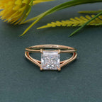 Split Shank Princess Cut Lab Grown Diamond Solitaire Ring - JBR Jeweler