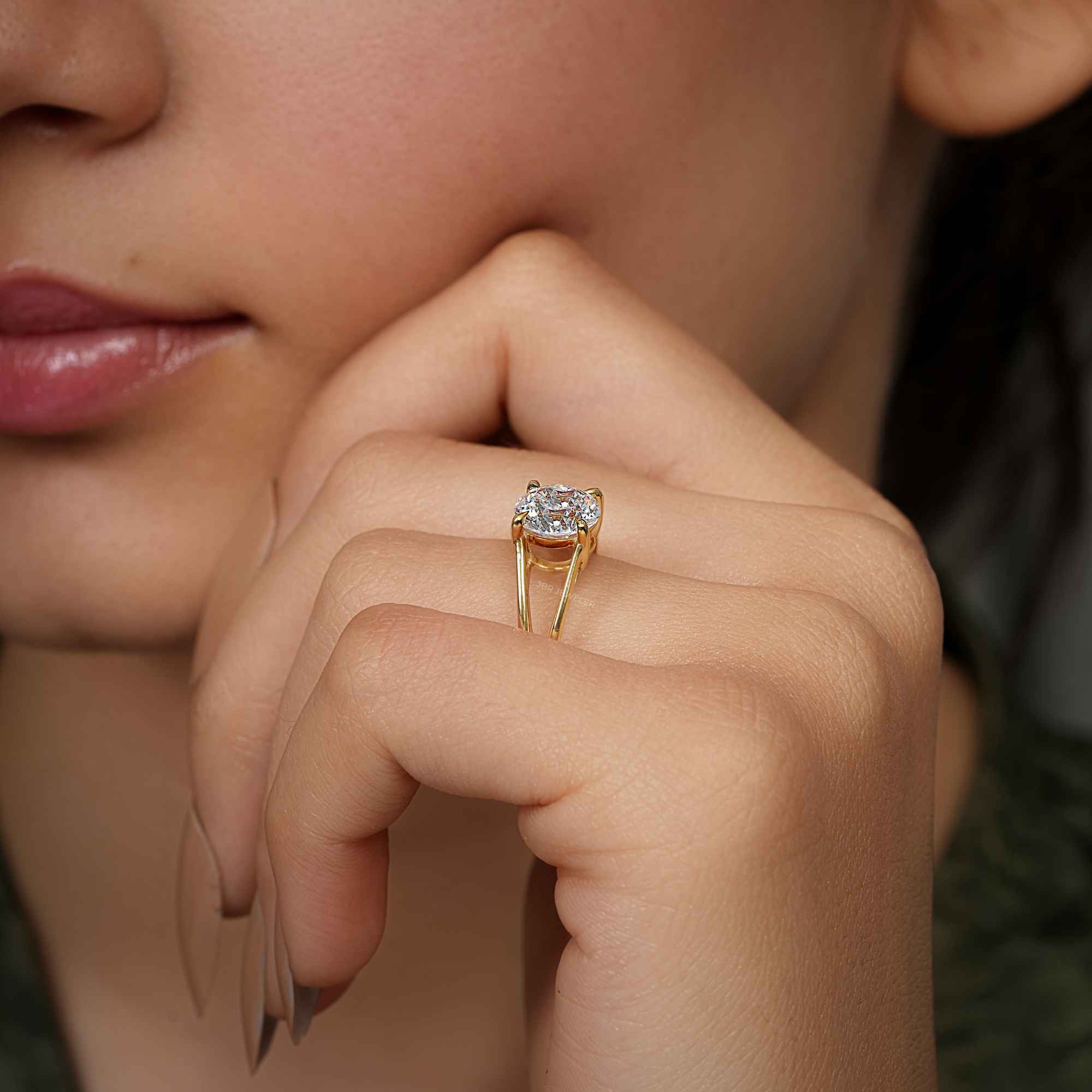 Split Shank Round Cut Lab Grown Diamond Solitaire Ring - JBR Jeweler
