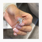 14k Rose Gold Oval Lab Diamond Ring for Engagement