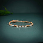 14k Solid Gold Classic Lab Grown Diamond Tennis Bracelet ( 5 Cents) - JBR Jeweler