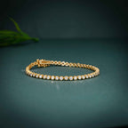 14k Solid Gold Classic Lab Grown Diamond Tennis Bracelet ( 5 Cents) - JBR Jeweler