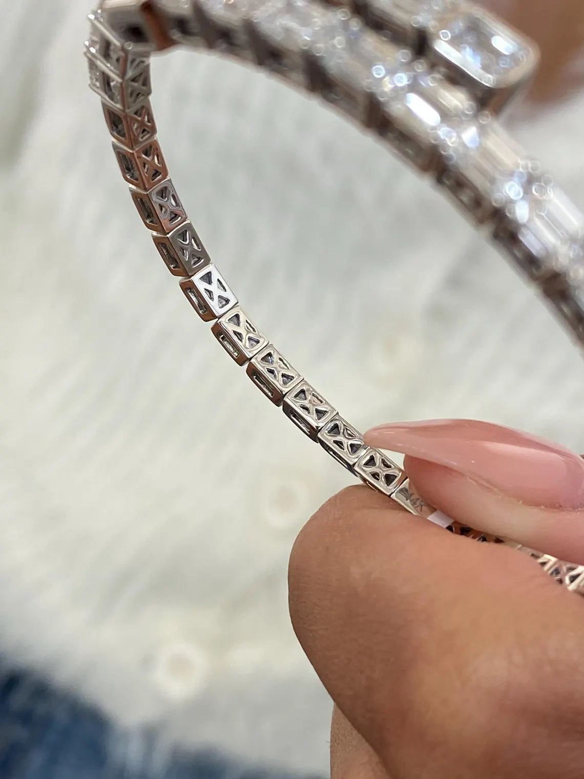 1.35 Ct White Gold Eternity Band with Lab Diamonds