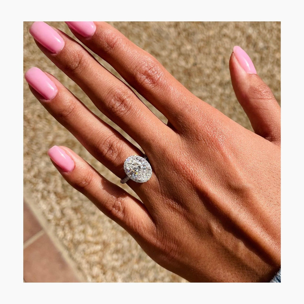 4.85 Ct Lab Grown Diamond Ring for Proposal in 14K Gold