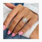 Dazzling Oval Lab Diamond Engagement Ring in 14K Gold