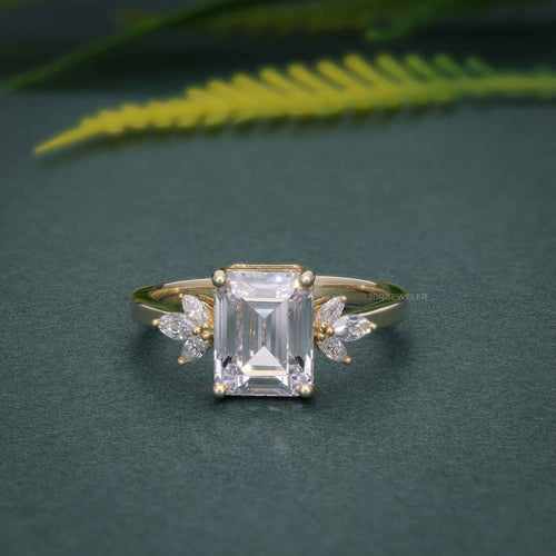 1.5 CT Emerald Vintage Lab Grown Ring
