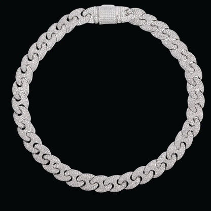 14MM VVS Moissanite 925 Sterling Silver Cuban Link Hip Hop Chain - JBR Jeweler