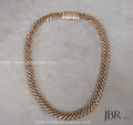 15 MM VVS Emerald And Round Moissanite Diamond Cuban Chain - JBR Jeweler