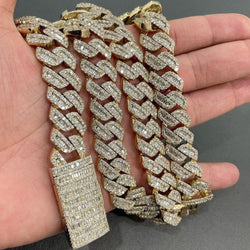 16MM Baguette Diamond Cuban Choker Hip Hop Cuban Chain for Men - JBR Jeweler