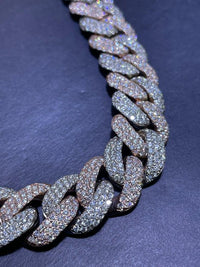 16MM Round Moissanite Diamond 3 Row Iced Out Miami Cuban Link Chain - JBR Jeweler