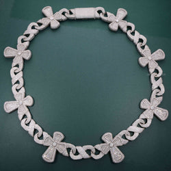 18 mm Heavy Baguette Moissanite Diamonds Cuban Link Men's Iced out Rapper Chain