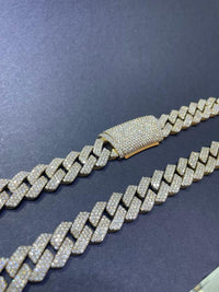 18MM Round Shaped VVS Moissanite Diamond Miami Link Cuban Chain with Custom Box Clasp - JBR Jeweler