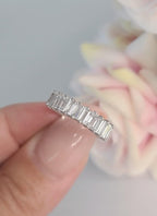 1CT Baguette Lab-Grown Diamond Half Eternity Wedding Band - JBR Jeweler