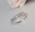 1CT Baguette Lab-Grown Diamond Half Eternity Wedding Band - JBR Jeweler