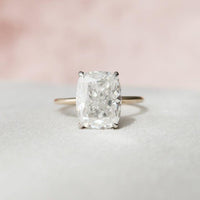 1CT Cushion Cut Lab-Grown Diamond Solitaire Under Halo Engagement Ring - JBR Jeweler