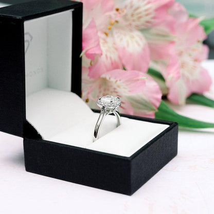 1CT Cushion Lab-Grown Diamond Solitaire Cathedral Set Engagement Ring - JBR Jeweler