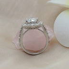 1Ct Diamond Round Cut Lab Grown Halo Set Engagement Ring - JBR Jeweler