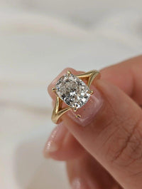 1CT Long Cushion Cut Lab-Grown Diamond Engagement Ring - JBR Jeweler