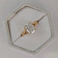 1CT Long Cushion Cut Lab-Grown Diamond Engagement Ring - JBR Jeweler