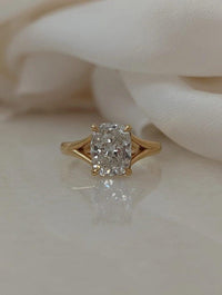 1CT Long Cushion Cut Lab-Grown Diamond Engagement Ring - JBR Jeweler