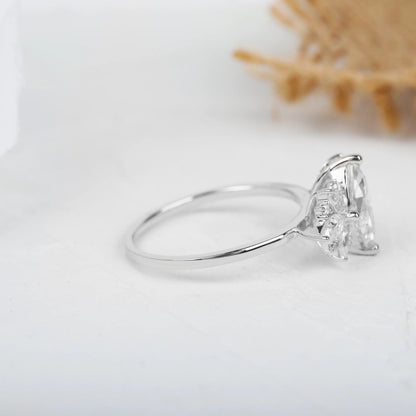 1CT Marquise Cut Lab-Grown Diamond Unique Style Engagement Ring - JBR Jeweler