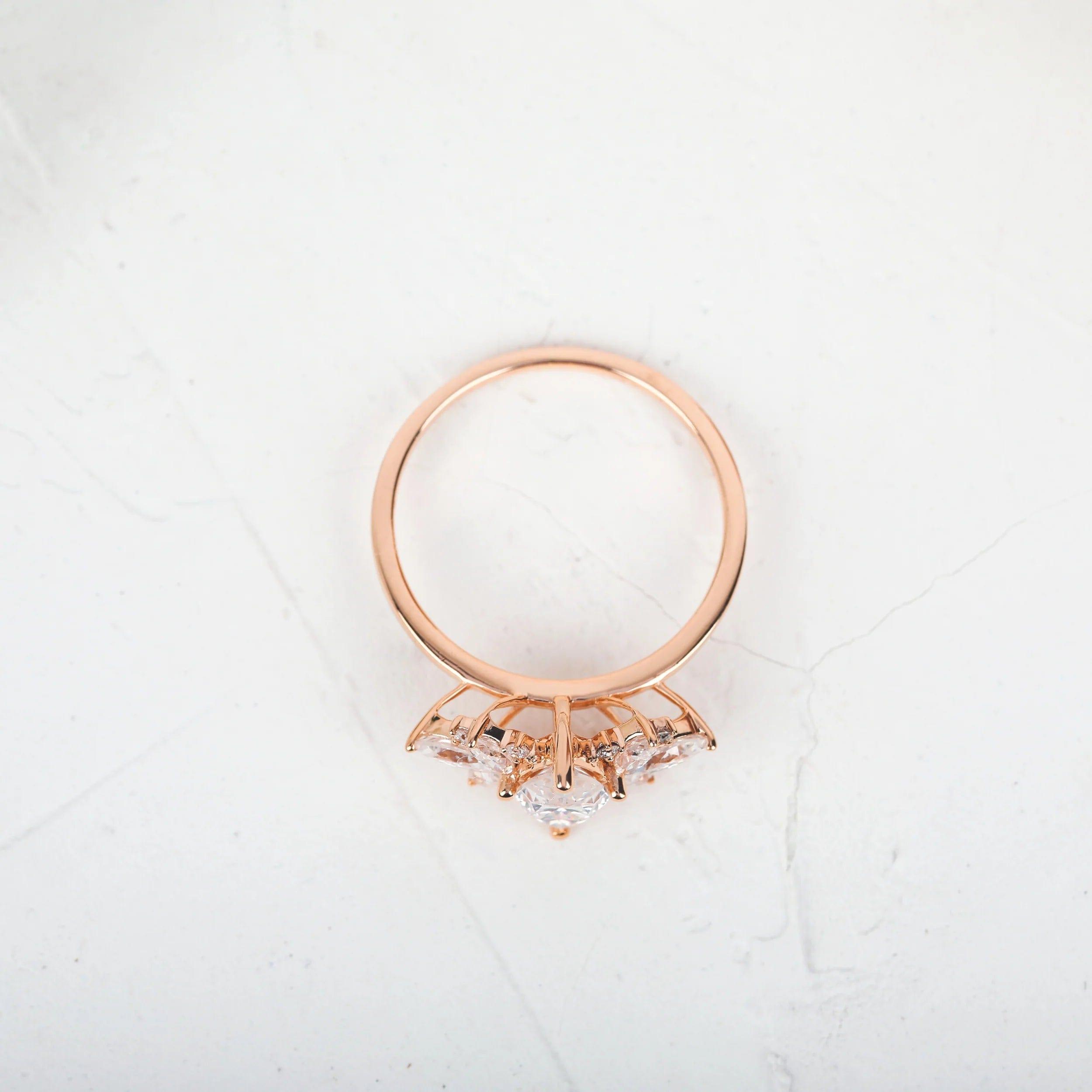 1CT Marquise Cut Lab-Grown Diamond Unique Style Engagement Ring - JBR Jeweler