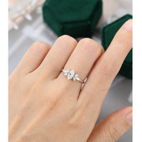 1CT Marquise Cut Moissanite Bridal Engagement Ring Anniversary Gift - JBR Jeweler