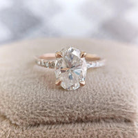 1CT Oval Cut Open Stack Lab-Grown Diamond Engagement Ring - JBR Jeweler