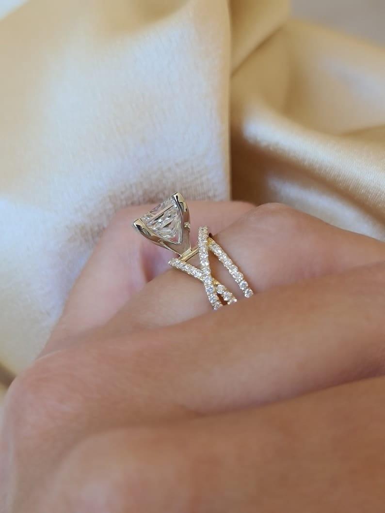 1CT Princess Cut Lab-Grown Diamond Celebrity Engagement Ring – JBR