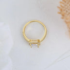 1CT Princess Cut Lab-Grown Diamond Halo Engagement Ring - JBR Jeweler