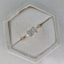 1CT Princess Cut Lab-Grown Diamond Three Stone Engagement Ring - JBR Jeweler