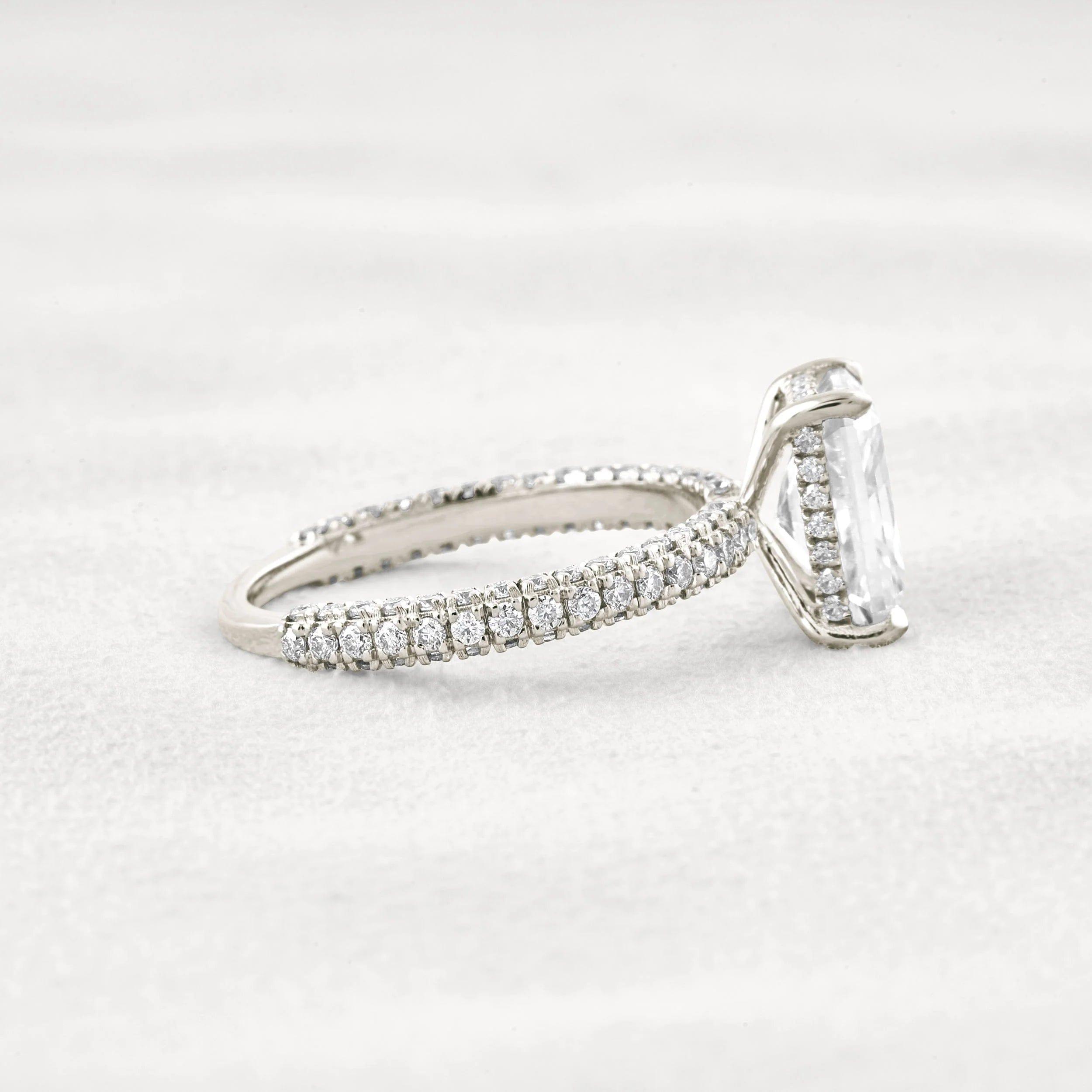 1CT Radiant Cut Lab-Grown Diamond Full Stacking Engagement Ring - JBR Jeweler