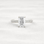 1CT Radiant Cut Lab-Grown Diamond Full Stacking Engagement Ring - JBR Jeweler