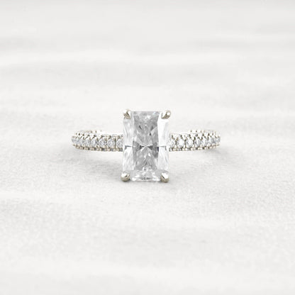 1CT Radiant Cut Lab-Grown Diamond Full Stacking Engagement Ring - JBR Jeweler