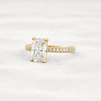 1CT Radiant Cut Lab-Grown Diamond Full Stacking Engagement Ring - JBR Jeweler