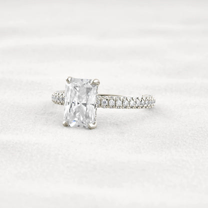 1CT Radiant Cut Lab-Grown Diamond Full Stacking Engagement Ring - JBR Jeweler