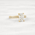 1CT Radiant Cut Lab-Grown Diamond Full Stacking Engagement Ring - JBR Jeweler