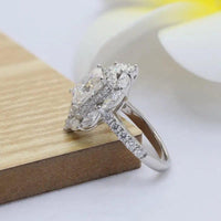 1Ct Radiant Shape Lab Grown Diamond Designer Halo Engagement Ring - JBR Jeweler