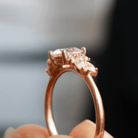 1CT Round Cut Lab Grown Diamond Designer Engagement Ring - JBR Jeweler