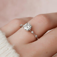 1CT Round Cut Lab Grown Diamond Solitaire Set Engagement Ring - JBR Jeweler