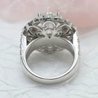 1Ct Round Shaped Lab Grown-CVD Diamond Double Halo Engagement Ring - JBR Jeweler