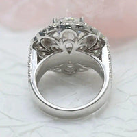 1Ct Round Shaped Lab Grown-CVD Diamond Double Halo Engagement Ring - JBR Jeweler