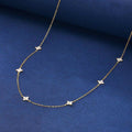 14kt Mini Cute Luxury Artificial Clover Lab Grown Diamond Necklace - JBR Jeweler