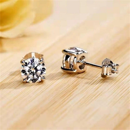 2.00 TCW Round Cut Moissanite Stud Earrings - JBR Jeweler